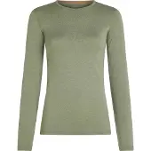Icebreaker - Première couche en laine de mérinos - W Merino 260 Oasis LS Crewe Lichen en Laine - Taille L - Kaki