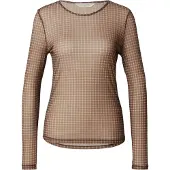 MSCH Copenhagen T-shirt 'Janie Illenora' marron / blanc cassé