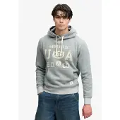 Superdry Sweat-shirt 'Athletic Essentials' gris chiné / blanc cassé