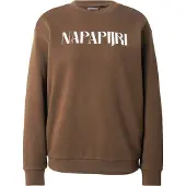 Napapijri Sweat-shirt 'BLISS' marron / blanc