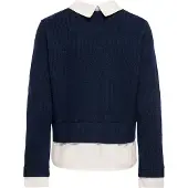ONLY Cardigan 'ONLALIVIA' écru / bleu marine