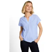 Tom Tailor Chemisier bleu ciel / blanc