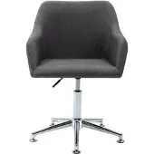 vidaXL Chaise de bureau Pivotante Tissu gris foncé