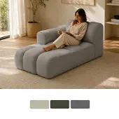 Miuform Picco, fauteuil relax, une place, angle gauche, gris