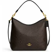 Coach Sac bandoulière Laurel, en toile signature, couleur marron foncé