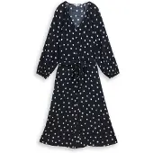 Tom Tailor Robe-chemise bleu marine / blanc