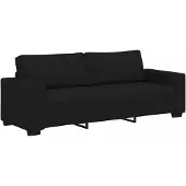 vidaXL Canapé à 3 places noir 180 cm tissu