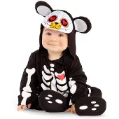 MOM Osito Day Of The Dead Costume Noir 7-12 Months Enfants
