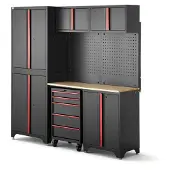 HBM système d'atelier modulaire 6 pièces, noir rouge, modèle A