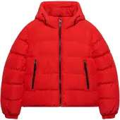 Superdry pour femme. W5011996A Veste matelassée à capuche Hooded Sports rouge (XS), Casuel, Polyester