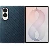 Samsung Galaxy Z Fold 8 Back Cover Carbone avec Aimant Bleu