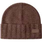 Hackett London pour homme. HM0400107 Bonnet Cashmere marron (OSFA), Casuel, Cachemire