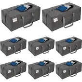 OEM Grandes boîtes de rangement gris foncé, lot de 8