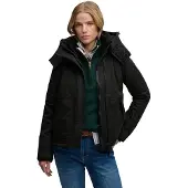Superdry Femme Veste Coupe-vent Arctique à Capuche en Microfibre Black Taille: 42