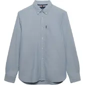 Superdry Essentials Oxford Long Sleeve Shirt Bleu 2XL Homme