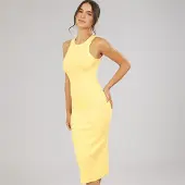 JJXX Robe maxi côtelée Femme French Vanilla