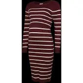 Mamalicious Newsiv June Long Sleeve Midi Dress Rouge L Femme