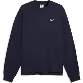 Puma Hommes, Pull-over, ESS ELEVATED Relaxed Material Crew, Bleu, (4XL)