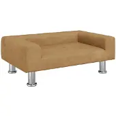 Syfax Lit pour chien marron 70x45x26,5 cm velours