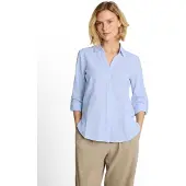 Tom Tailor Chemisier bleu clair / blanc