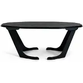 AEA Table basse moderne, design noir, en bois et métal