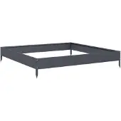 vidaXL Lit surélevé Anthracite 100x100x18,5 cm Acier