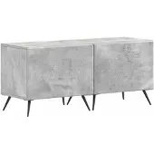 vidaXL , meuble TV LED, 5 pièces, gris béton, matériau de bois