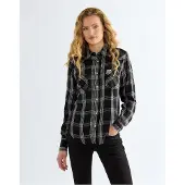 Wrangler Western Long Sleeve Shirt Noir S / 00 Femme