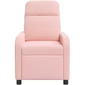 vidaXL Fauteuil , tissu bouclé rose