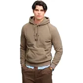 Superdry Micro Logo Fleece Hoodie Beige XL Homme