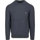 BOSS Pull en coton piqué avec écusson à logo