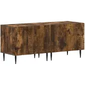 vidaXL Meuble TV en bois imitation chêne fumé