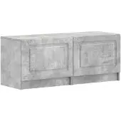 vidaXL , meuble TV LED, 5 pièces, gris béton, matériau de bois