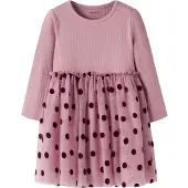 Name it Robe 'NMFNAGINA' rose ancienne / noir