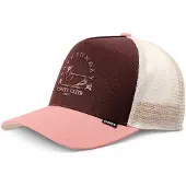 Djinns Casquette 'Lazy Bird' brun foncé / rose / blanc cassé