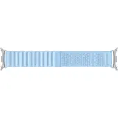 Samsung Bracelet en tissu original pour Galaxy Watch 9 (40/44mm) / Watch 8 (40/44mm) / Classic (46mm) - Taille S/M - Bleu