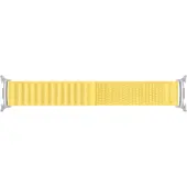 Samsung Bracelet en tissu original pour Galaxy Watch 9 (40/44mm) / Watch 8 (40/44mm) / Classic (46mm) - Taille S/M - Jaune