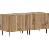vidaXL Meuble TV LED, 5 pièces, bois composite imitation chêne artisanal