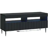 vidaXL Meuble TV LED, 5 pièces, noir, en panneaux de particules