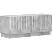 vidaXL , meuble TV LED, 5 pièces, gris béton, matériau de bois
