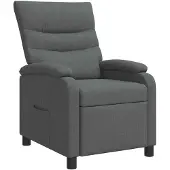 vidaXL Fauteuil de relaxation gris foncé Tissu