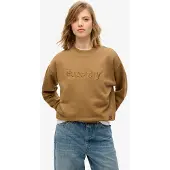 Superdry Emb Core Logo Loose Sweatshirt Marron XS Femme
