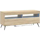Syfax Meuble TV LED en bois imitation chêne Sonoma