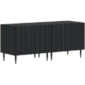 vidaXL Meuble TV LED, 5 pièces, noir, en panneaux de particules