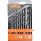 Sthor Ensemble de forets pour métal - VOREL - 2-8 mm - 13 pièces - Boîte plastique - Durabilité élevée