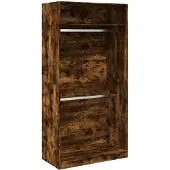 vidaXL Armoire chêne fumé 100x50x200 cm Bois composite