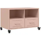 vidaXL Armoire TV rose 68x39x43,5 cm Acier