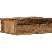 vidaXL Table de chevet flottante vieux bois bois d'ingénierie