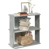 vidaXL Bibliothèque à 3 niveaux gris béton 60x30x60 cm bois ingénierie