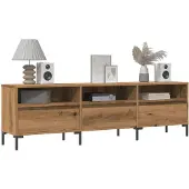 vidaXL Meuble TV chêne artisanal 150x30x44,5 cm bois d'ingénierie